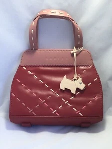 VERY CUTE SMALL RED & PINK RADLEY BAG IN EXCELLENT CONDITION PERFECT FOR SUMMER - Picture 1 of 8