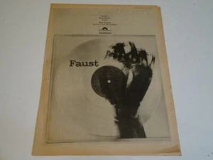 Faust: Self Titled LP  1972  Full Page (12" X 16") UK Advert - Picture 1 of 1