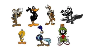 Looney Tunes Assorted Characters Enamel Metal Pin set of 7 - Picture 1 of 1