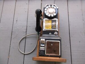 VINTAGE BELL SYSTEM WESTERN ELECTRIC ROTARY 3 SLOT PAYPHONE