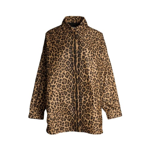 Cappotto auto Valentino marrone stampato leopardato 66 140921772