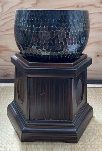 Buddhist Bell Japanese Temple Orin Singing Bowl φ7.5×H5.1in 34.5oz With Stand FS - Picture 1 of 11