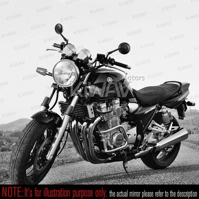 Magazi retro rond rétroviseur noir 5/16" pour Harley-Davidson softail deluxe - Photo 1/4