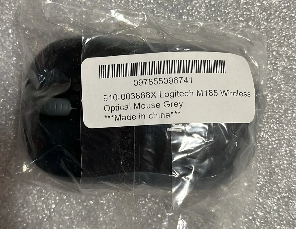 Logitech M185 Kabellose Optische Maus USB Nano Empfänger Grau - Bild 1 von 1