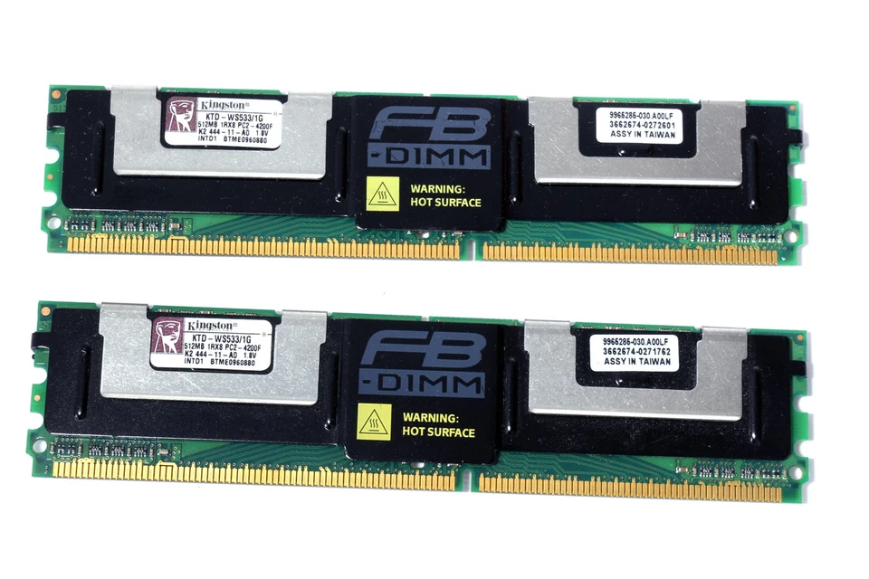 Kingston KTD-WS533/1G 1GB kit of 2x512MB Server Memory RAM - Image 1 of 1