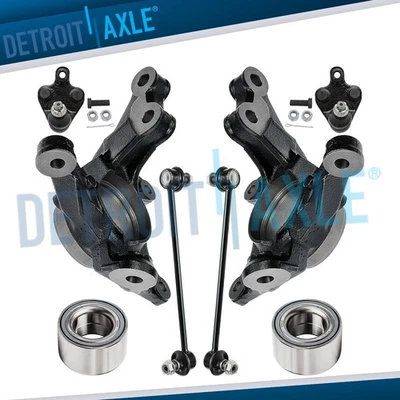 Front Steering Knuckles Wheel Bearings Sway Bars Kit for Toyota Corolla Matrix - Image 1 of 4