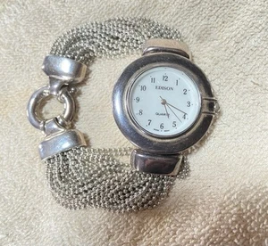 Edison Quartz Wristwatch With Chain Band & New Battery Women’s - Picture 1 of 4