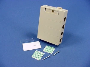 Leviton Ivory 4-Port Quickport Compact Surface Mount Housing Box 41089-4IP - Picture 1 of 5