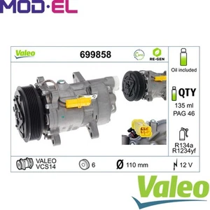 COMPRESSOR AIR CONDITIONING 699858 FOR PEUGEOT 206/Hatchback/Van/SW 307/Break - Picture 1 of 7