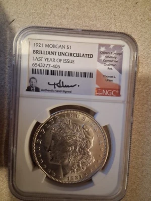 1921 Uncirculated $1 Morgan Silver Dollar 90% Authentic Coin - Image 1 of 4