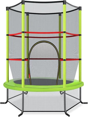 Trampolino Elastico Bambino in Acciaio, Tappeto Elastico Bambini Da Esterno E Da - Immagine 1 di 4