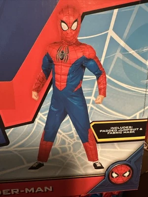 Halloween Costume Boys Marvel Spiderman Medium 8 New - Image 1 of 3