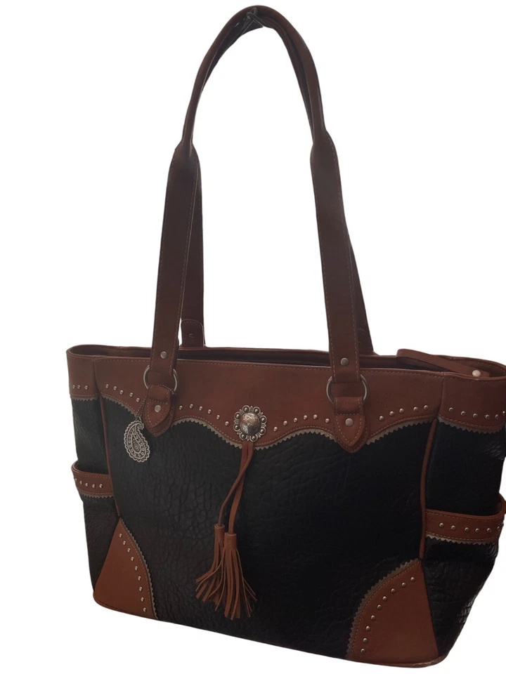 Bolso de Mano Bandana By American West Grande de Cuero Marrón SKU 8935 Foto 1 de 4