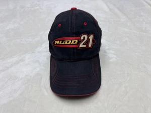 Ricky Rudd Hat Cap Mens Black Strap Back NASCAR Racing Adult Car Auto 21 - Picture 1 of 14