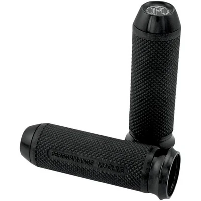 Performance Machine Elite Grips - Black Anodized Motorcycle Street Bike - Image 1 of 4