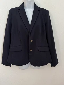 Charter Club Damen Blazer Größe 8 Marineblau Zwei Knöpfe Klassisch Karriere Old Money - Bild 1 von 7
