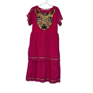 Billieblush Girls Luxury Pink Tulle Cat Embellished Sequin Dress Sz 10 NWT - Picture 1 of 4