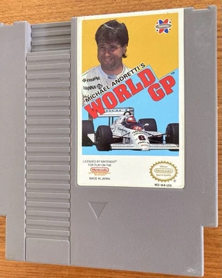 NES ~ MICHAEL ANDRETTI'S WORLD GP ~ Nintendo NES-W4-USA Game Cart Only NTSC - Image 1 of 4