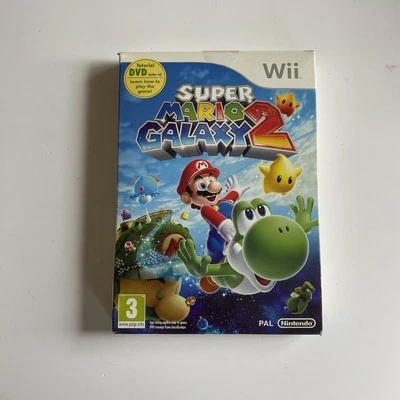 Super Mario Galaxy 2 (Wii 2010) Special Edition Big Box w/ extra DVD sealed Rare - Image 1 of 4