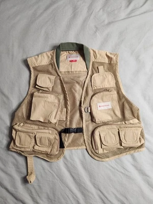 Redington Clark Fork Fly Fishing Vest Mens Size S/M Beige Mesh Lightweight New - Image 1 of 4
