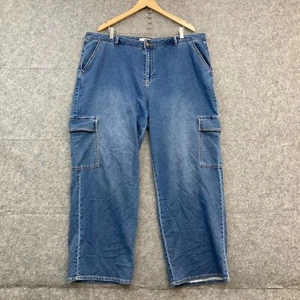 Virtuelle Jeans Womens 20 Blue Straight Relaxed Pockets Mid Rise Zip 48906 - Picture 1 of 12