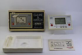 Nintendo Game & Watch Silver Series Vermin MT-03 Made in Japan Great Cond. #2