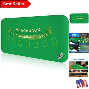 Premium 70" x 35" Portable Blackjack Table Layout Mat with Carrying Bag - Picture 1 of 9