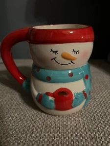 NEW CERAMIC SNOWMAN COFFEE MUG - Picture 1 of 2