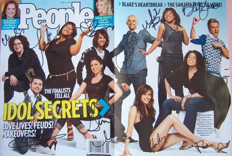 2007 American Idol ALL 10 FINALISTS signed autograph People cover Jordin Sparks Cover