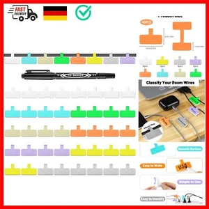 40 Stücke Kabel Etiketten zum Beschriften Kein Blühen, DIY Kabelmarkierer/Kab... - Bild 1 von 10