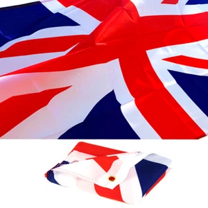 5 x 3FT Large Union Jack Flag Great Britain Fabric Polyester British GB Sport UK - Picture 1 of 5