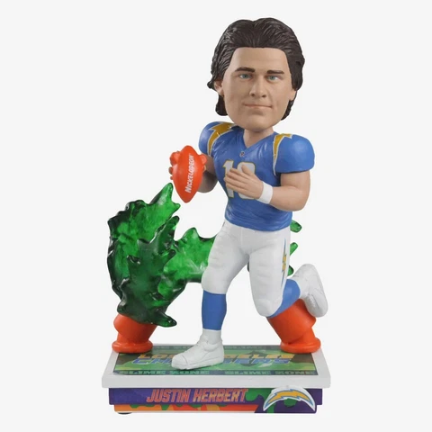 Justin Herbert Los Angeles Chargers Slime Zone Bobblehead FOCO NEW ORIGINAL BOX Cover