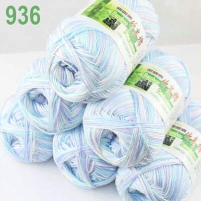 Sale New 6 Ballsx50g Super Soft Bamboo Cotton Baby Hand Knitting Crochet Yarn 36 - Image 1 of 4