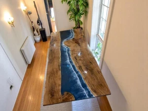 Epoxy Resin Dining Center Sofa Table Top Handmade Furniture Home & Garden Decor - Picture 1 of 8