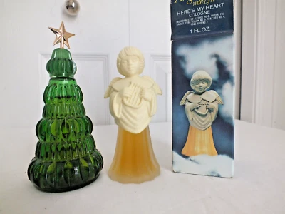 Avon YULETREE Moonwind ANGEL SONG LYRE Рождественский одеколон новый из старых запасов 1970-е винтажный новый в коробке полный - Изображение 1 из 4