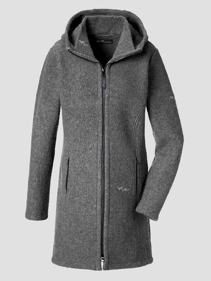 Mufflon Rika Wintermantel Wollmantel für Damen fels