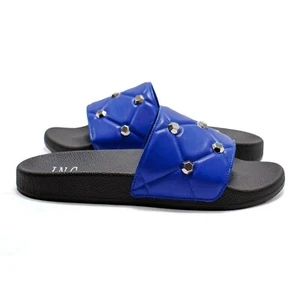 Sandalias planas acolchadas de cuero sintético Peymin para mujer INC - Imagen 1 de 7