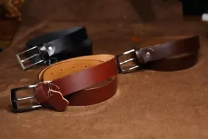 NEW premium quality leather belt Genuine Full Grain Leather Belt for Mens Pant, - Picture 1 of 14