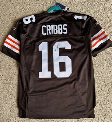 **NFL** JOSH CRIBBS** 正品 * * 签名 * * 克利夫兰布朗球衣 * — 第 1/4 张图片