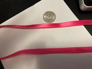 3/8" single faced hot pink satin ribbon, by the 2 yard piece - Picture 1 of 1