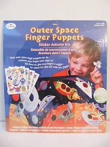 NEU Hallmark Weltraum Fingerpuppen Aufkleber Activity Kit Alter 6+ - Bild 1 von 6