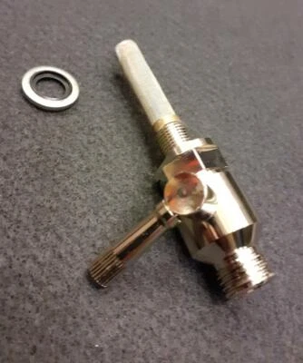 CLASSIC MOTORCYCLE FUEL TAP 1/8" BSP X 1/4" BSP  TRIUMPH BSA. SUNBEAM Etc - Image 1 of 3