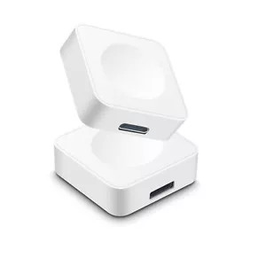 Portable 2 Port Charger Dock Magnetic Wireless Charger For Apple Watch 9 8 7 6 5 - Picture 1 of 12