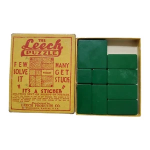 Vintage The Leech Puzzle Hutchinson, KS Promotional Sliding Puzzle Plastic - Picture 1 of 12