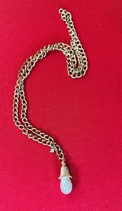 Sarah Coventry 1964 Fashion Parade Necklace Gold Tone Faux Baroque Pearl Charm - Picture 1 of 9