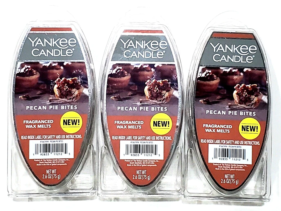 Yankee Candle Pecan Pie Bites Wax Melts 3 Packs6count / 2.6 Oz Each