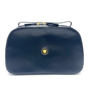 Bolso de Mano VERSACE Medusa Tipo Vanity Cuero Negro x GoldHardware - Imagen 1 de 8