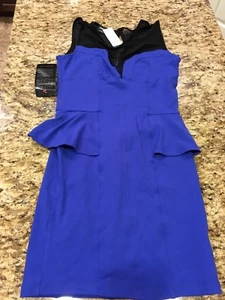 SALE!!! Bebe Indigo Medium Mini Skirt Dress Sleeveless Medium NWT MSRP $119 - Picture 1 of 4