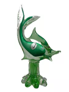 Statuetta scultura pesce vetro veneziano JiCo Jordan Imports Murano verde - Foto 1 di 17