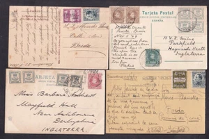 Spain c1900s-30s postcards x8 ..... Frankings & Destinations - Picture 1 of 4
